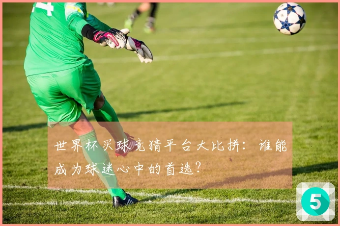 世界杯买球竞猜平台大比拼：谁能成为球迷心中的首选？